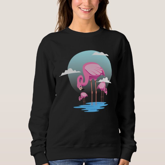 Sweatshirt Cute Flamingo Zoo Bird Watcher (Devant)
