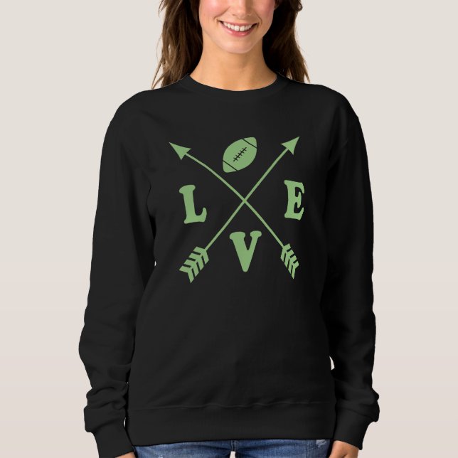 Sweatshirt Cute Football Graphic Trendy Arrow Football Life M (Devant)