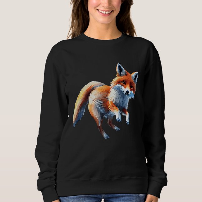 Sweatshirt Cute fox for men women ladies foxes lovers fox ani (Devant)