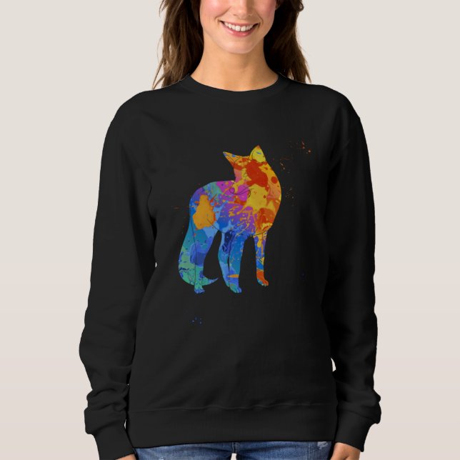 Sweatshirt Cute Fox  Graphic  Fox Animal Graphic (Devant)