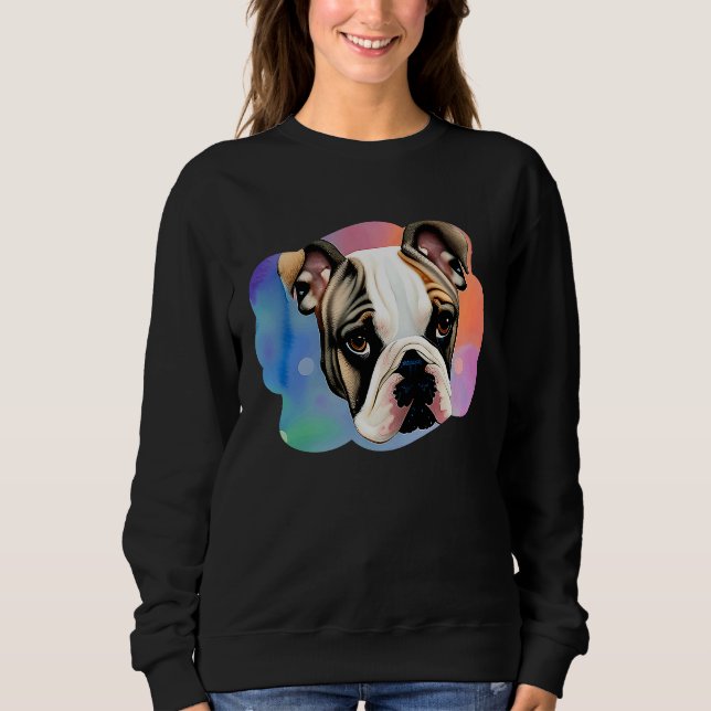 Sweatshirt Cute French Bulldog Watercolour for bulldog Mom lo (Devant)