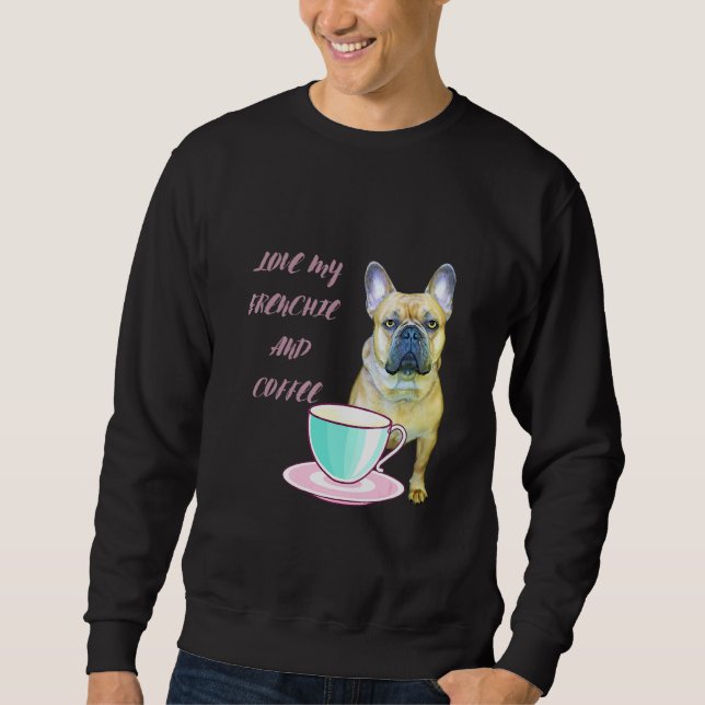 Sweatshirt Cute Frenchie Aime Mon Français Et Café Français B (Devant)
