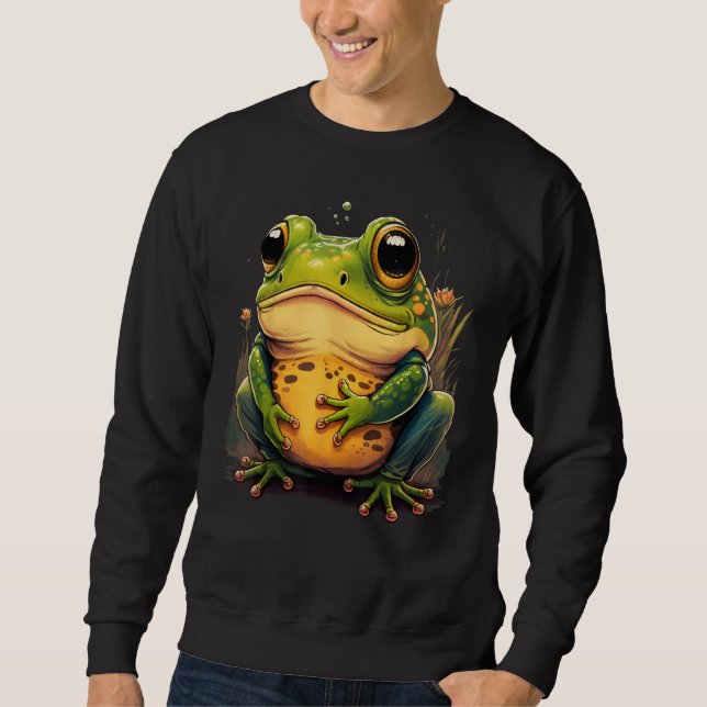 Sweatshirt Cute Frog  Animal on Frog 1 (Devant)
