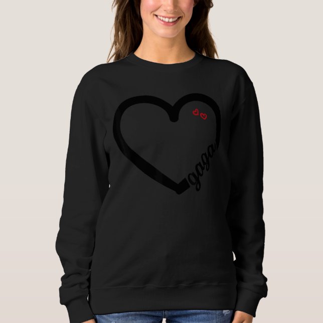 Sweatshirt Cute Gaga With Heart Girl Women Mom Mother 1 (Devant)