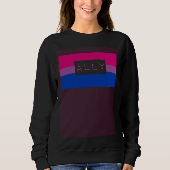 Sweatshirt Cute Gay LGBTQ Ally Bisexual Pride Flag Queer Love (Devant)