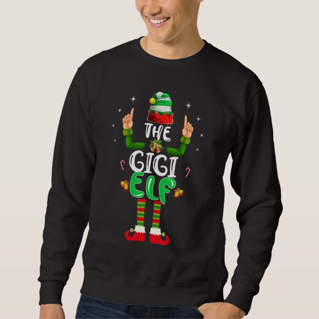 Sweatshirt Cute Gigi Elf Matching Family Group Christmas Part (Devant)