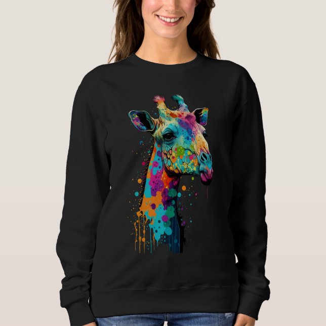 Sweatshirt Cute Giraffe  Animal on Giraffe 3 (Devant)
