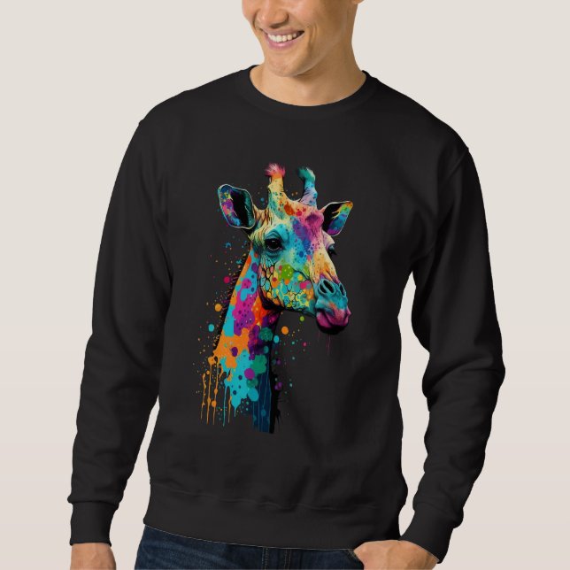 Sweatshirt Cute Giraffe  Animal on Giraffe 3 (Devant)
