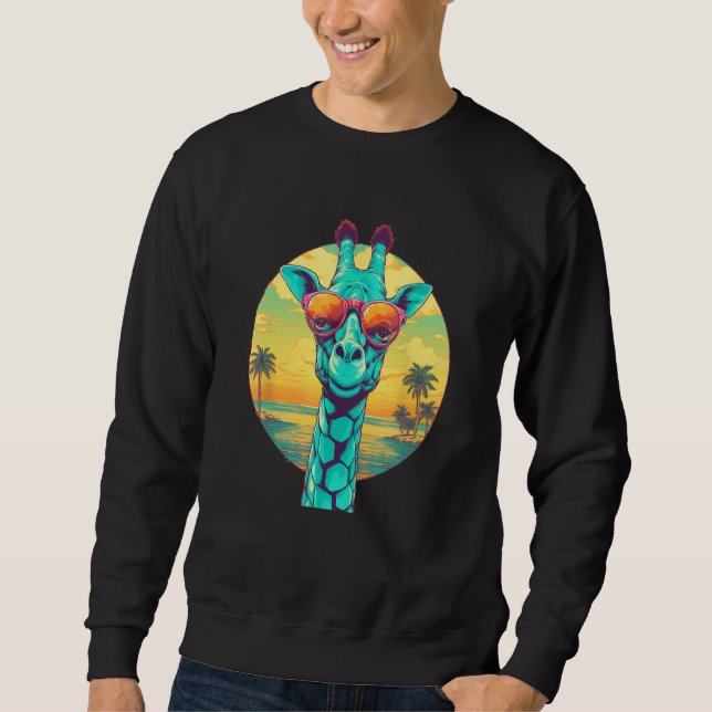 Sweatshirt Cute Giraffe Men Women Kids 10 (Devant)