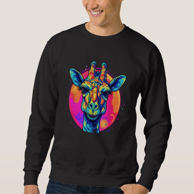Sweatshirt Cute Giraffe Men Women Kids 18 (Devant)