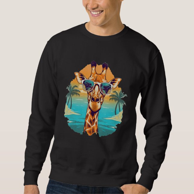 Sweatshirt Cute Giraffe Men Women Kids 20 (Devant)