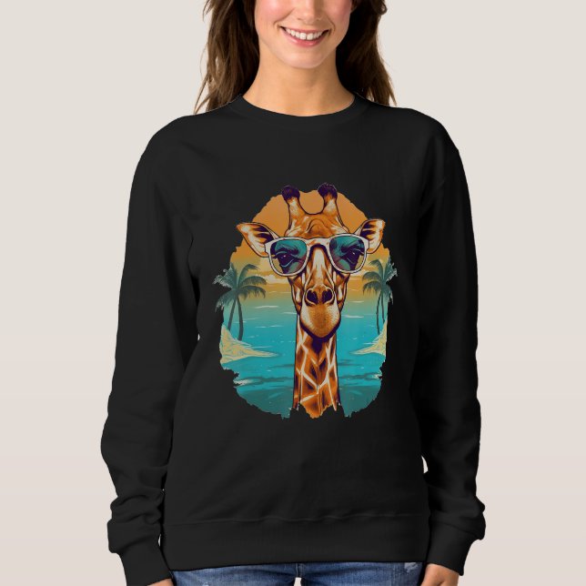 Sweatshirt Cute Giraffe Men Women Kids 20 (Devant)