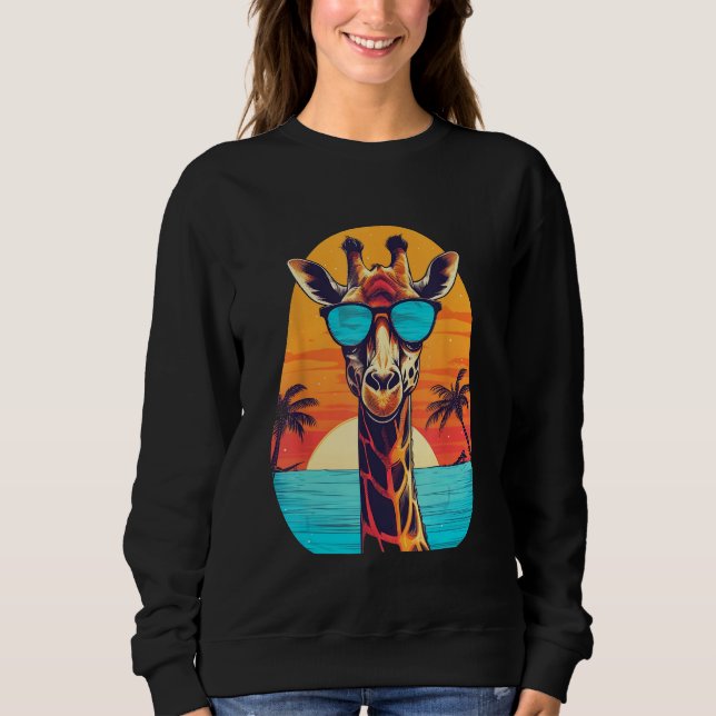 Sweatshirt Cute Giraffe Men Women Kids 25 (Devant)