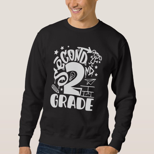 Sweatshirt Cute Girl Kid 2e 2e classe Équipe d'équipes de deu (Devant)