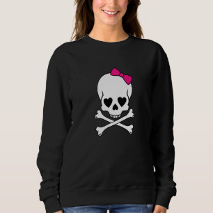 Sweatshirt Cute Girl Skull Crossbones Pirate Premium