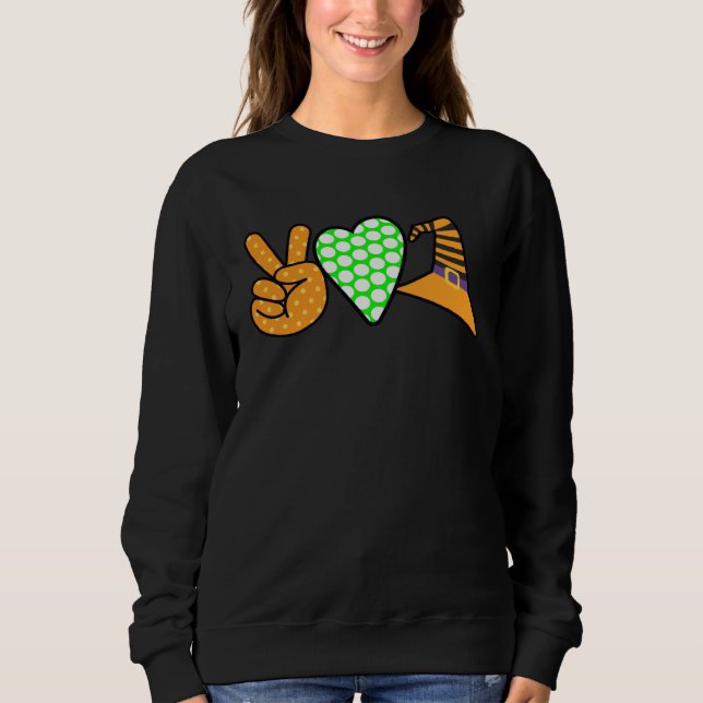 Sweatshirt Cute Girls Woman Peace Love Witches Magic Fall Oct (Devant)