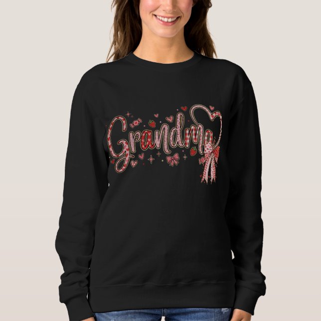 Sweatshirt Cute Grandma with a bow  (Devant)