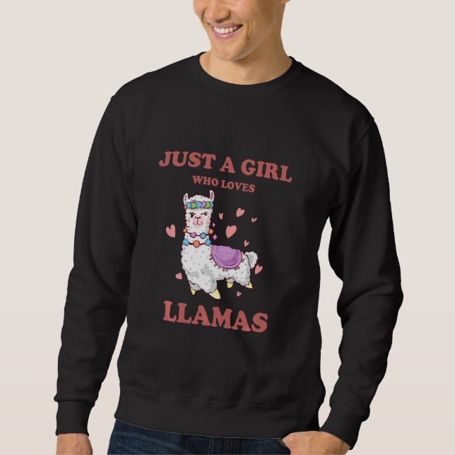 Sweatshirt Cute Graphic Llama Animaux Pour Amoureux Drôle Lla (Devant)