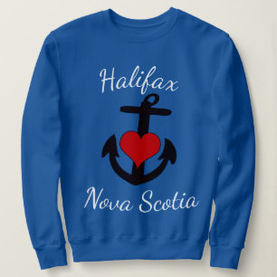 Sweatshirt Cute Halifax Nova Scotia ancre coeur personnalisé