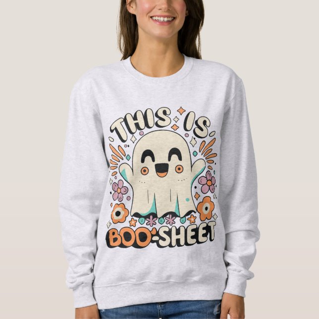 Sweatshirt Cute Halloween Fantôme Super rétro (Devant)