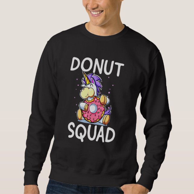Sweatshirt Cute Hungry Unicorn Manger Squad Doughnut De Donut (Devant)