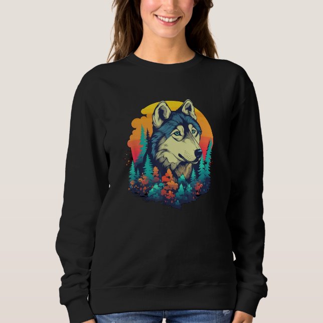 Sweatshirt Cute Huskey Puppy Dog Men Women Kids (Devant)