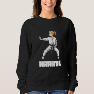 Sweatshirt Cute Karate Girl Okinawa Japon Karate fille
