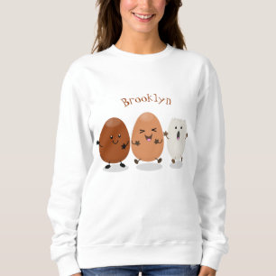 Sweatshirt Cute kawaii oeufs humoristique dessin animé