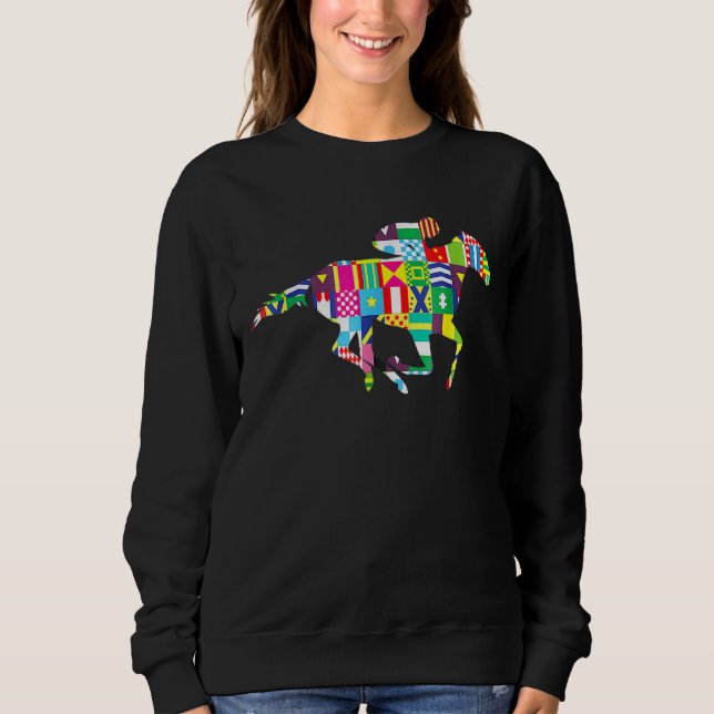 Sweatshirt Cute Kentucky Horse Racing Soies (Devant)