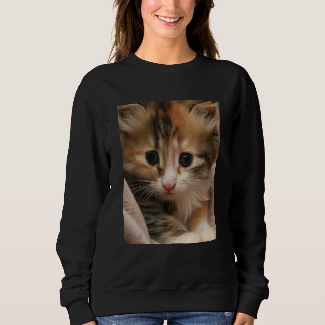 Sweatshirt Cute Kitten  Cat  2 (Devant)