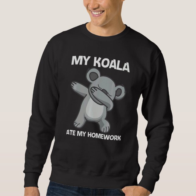 Sweatshirt Cute Koala For Kids Boys Australian Zoo Animal (Devant)