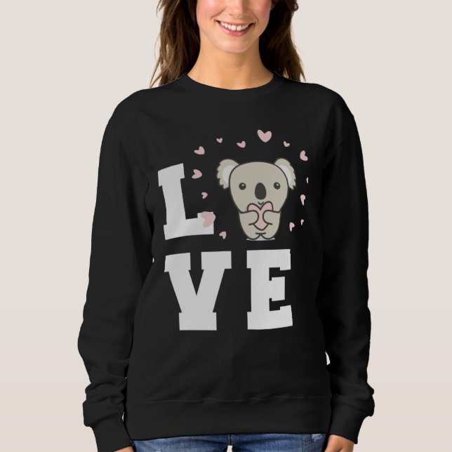 Sweatshirt Cute Koala Heart Koalas Animal Australia Cute Koal (Devant)