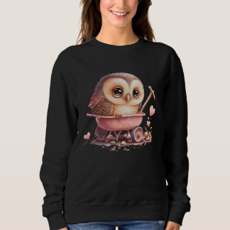 Sweatshirt Cute Little Owl Valetines Animal Love  13