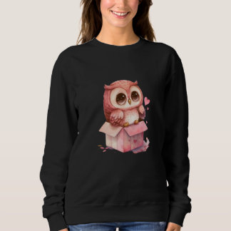 Sweatshirt Cute Little Owl Valetines Animal Love 25
