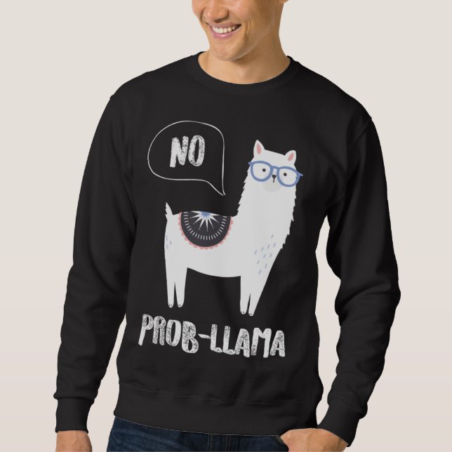 Sweatshirt Cute Llama Alpaca Prob Llama  Farm Animals (Devant)