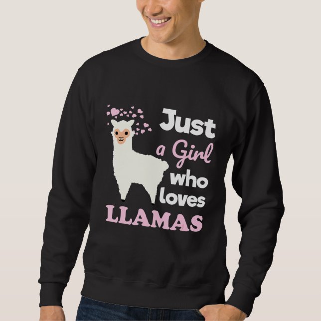 Sweatshirt Cute Llama Juste une fille qui aime Llamas Llama L (Devant)