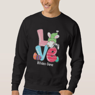 Sweatshirt Cute LOVE Bunny Gnome Vidéo Jeu OEufs Chasse Est