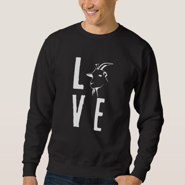 Sweatshirt Cute Love Chèvre Animaux d'élevage (Devant)