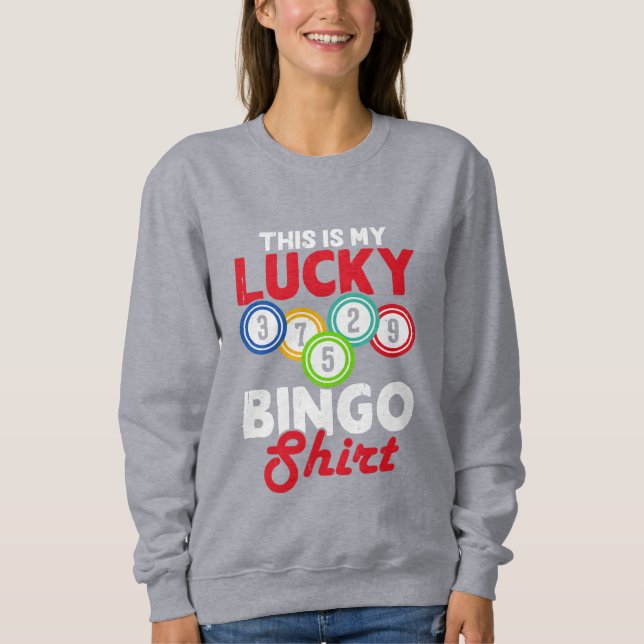Sweatshirt Cute lucky Bingo word art  (Devant)