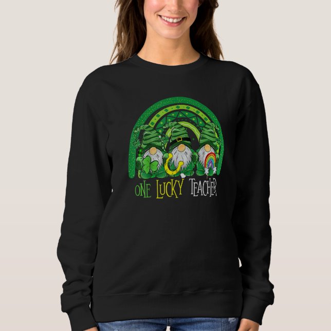 Sweatshirt Cute Lucky Rainbow One Lucky Gnomes Professeur St  (Devant)