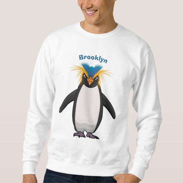 Sweatshirt Cute macaroni penguin cartoon illustration (Devant)