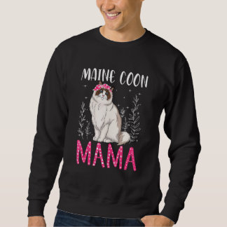 Sweatshirt Cute Maine Coon Funny Main Coon Mama femmes Mot