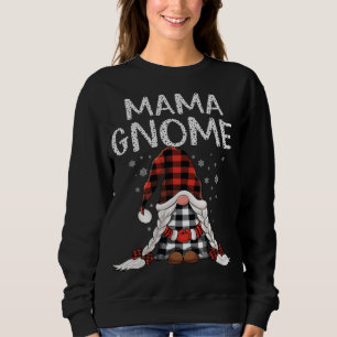 Sweatshirt Cute Mama Gnomes check red Plaid pattern Christmas