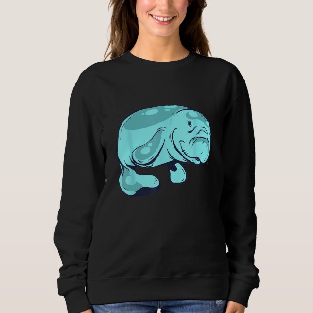 Sweatshirt Cute Manatee  Aquatic Animal Sea Animal Manatee (Devant)