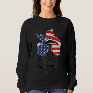 Sweatshirt Cute Meowica Chat Patriotique 4 juillet Américain