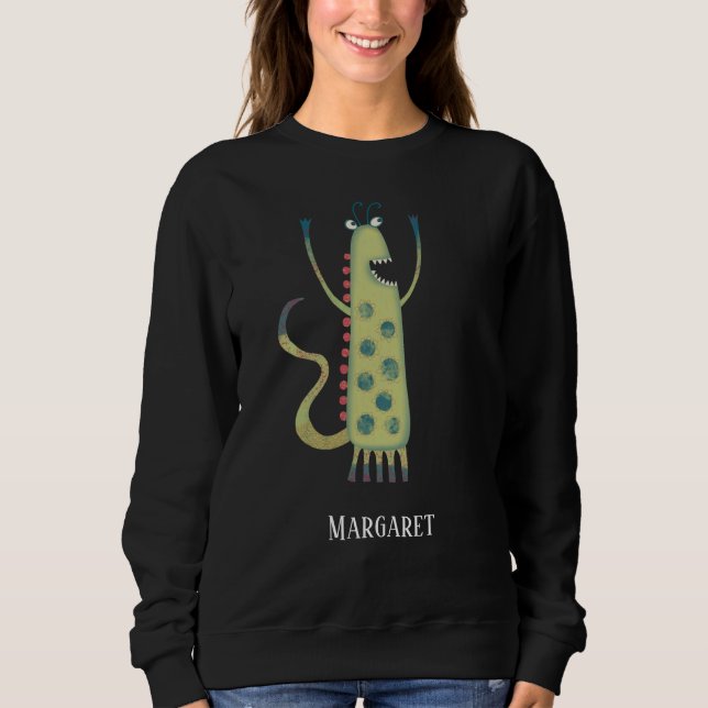 Sweatshirt Cute Monster Personnalisé (Devant)