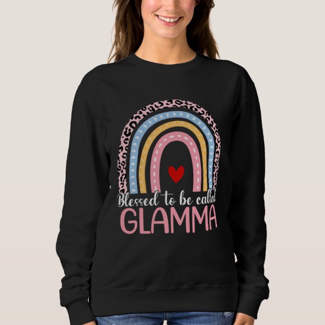Sweatshirt Cute Mother s Day Blessed To Be Called Glamma Rain (Devant)