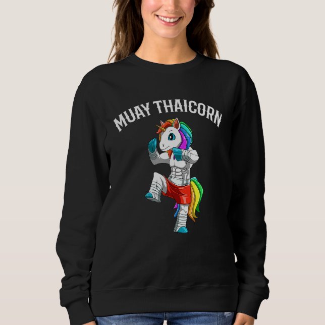 Sweatshirt Cute Muay Thaicorn Thai Boxing Et Kickboxing Un (Devant)