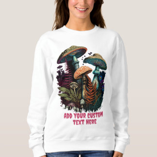 Sweatshirt Cute Mushroom House Floral, Amateurs de champignon