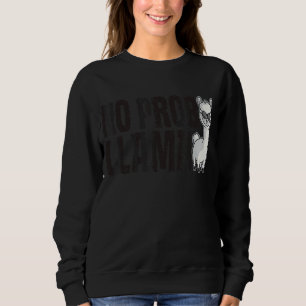 Sweatshirt Cute No Prob Llama Rainbow Animal Retro Vintage 2